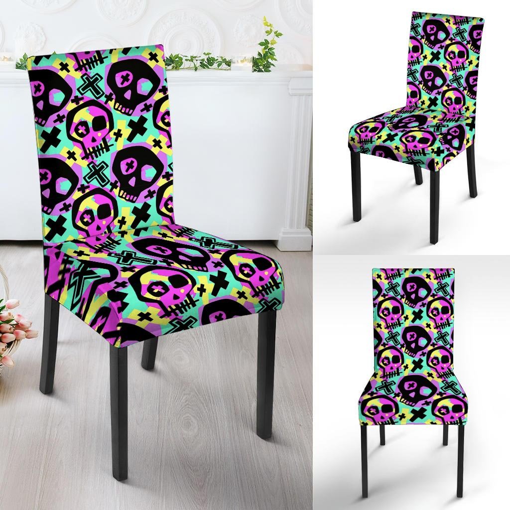 Graffiti Skull Chair Cover-grizzshop