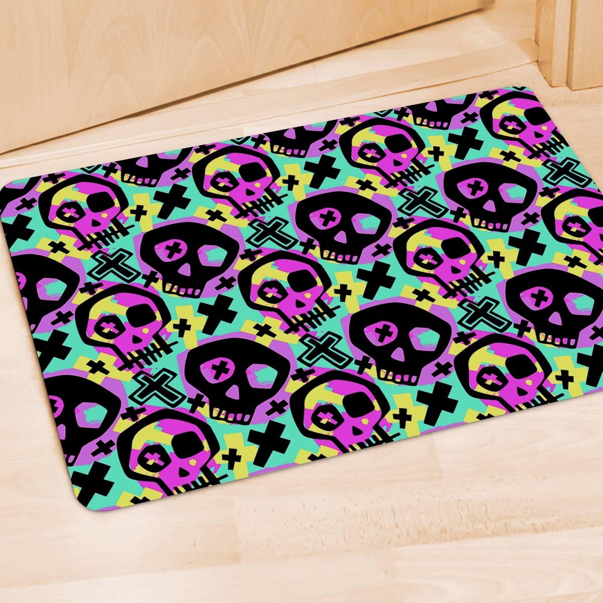 Graffiti Skull Door Mat-grizzshop