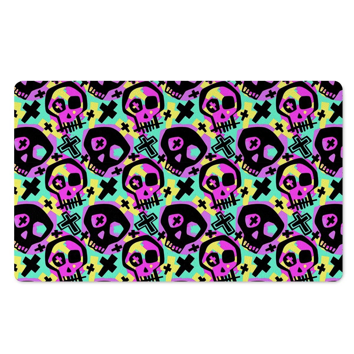 Graffiti Skull Door Mat-grizzshop