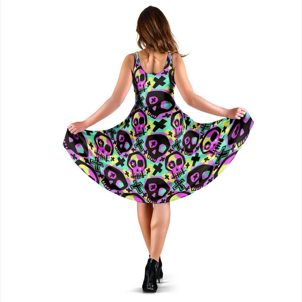 Graffiti Skull Dress-grizzshop