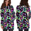 Graffiti Skull Hoodie Dress-grizzshop