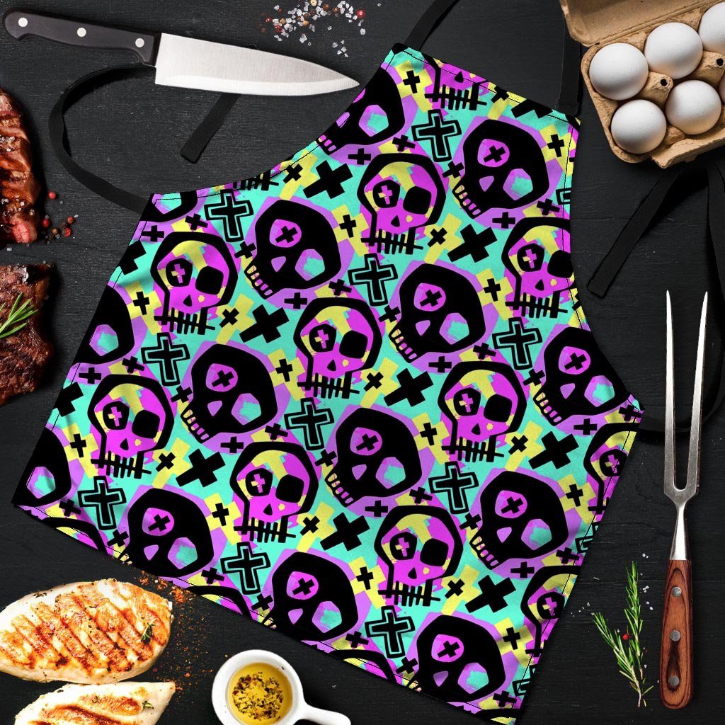 Graffiti Skull Men's Apron-grizzshop