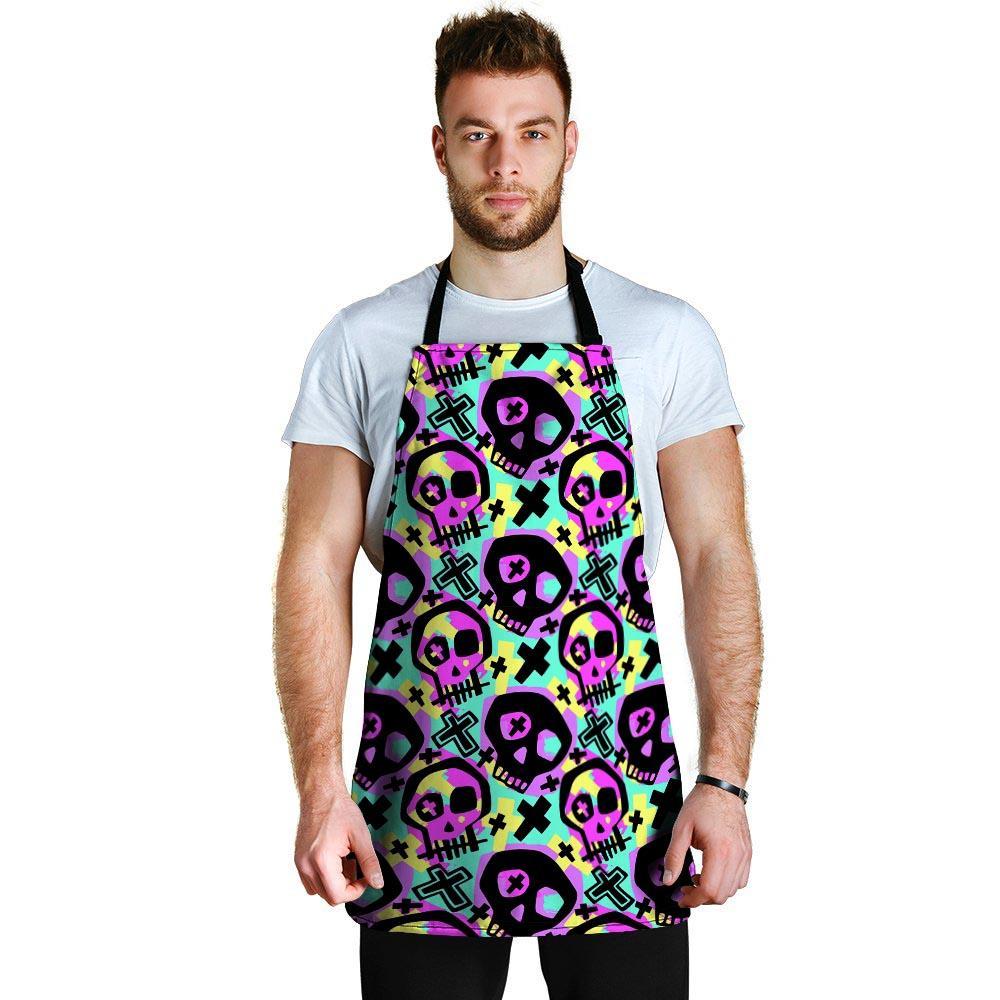 Graffiti Skull Men's Apron-grizzshop