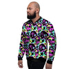 Graffiti Skull Men's Bomber Jacket-grizzshop