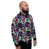 Graffiti Skull Men's Bomber Jacket-grizzshop