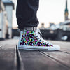 Graffiti Skull Men's High Top Shoes-grizzshop