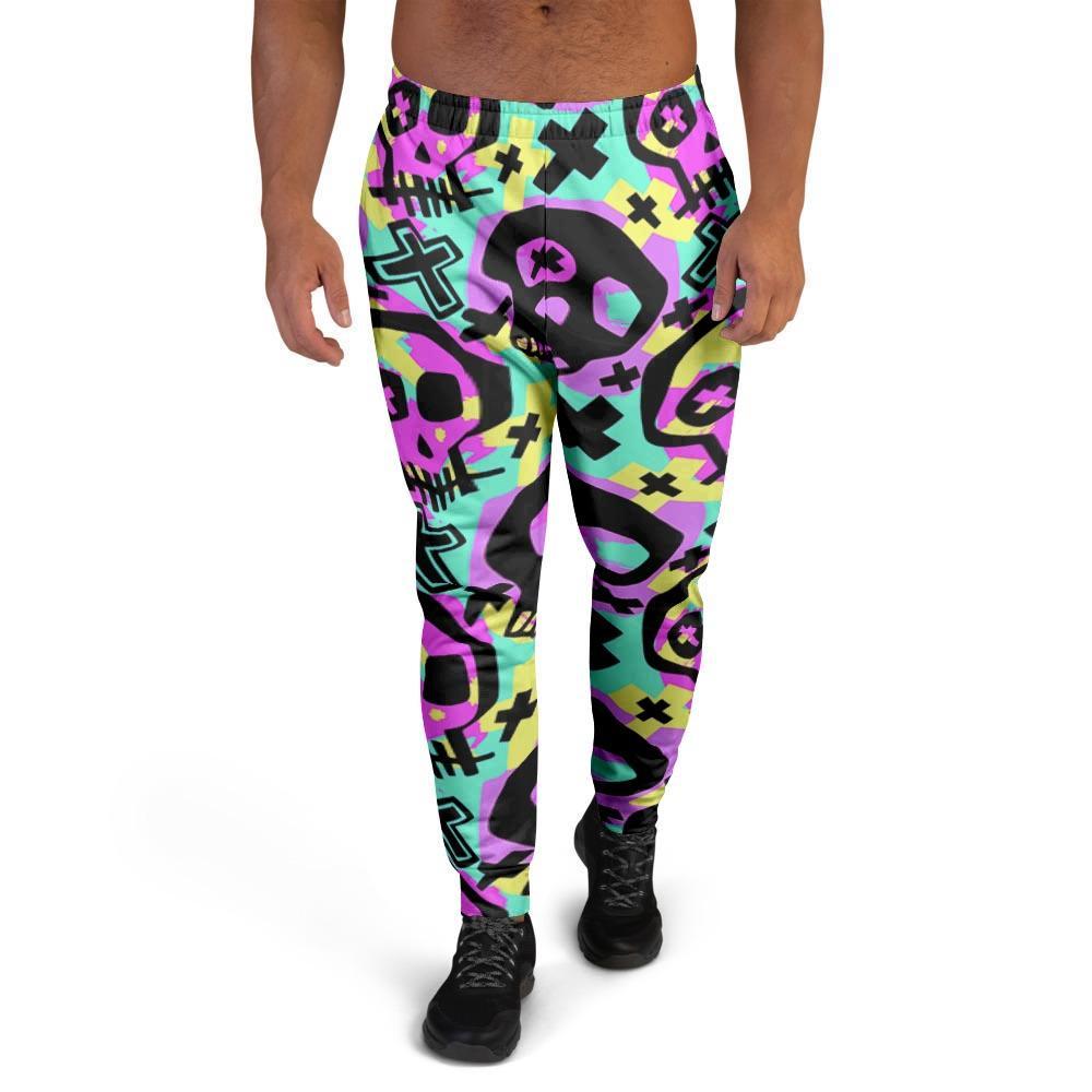 Graffiti Skull Men's Joggers-grizzshop