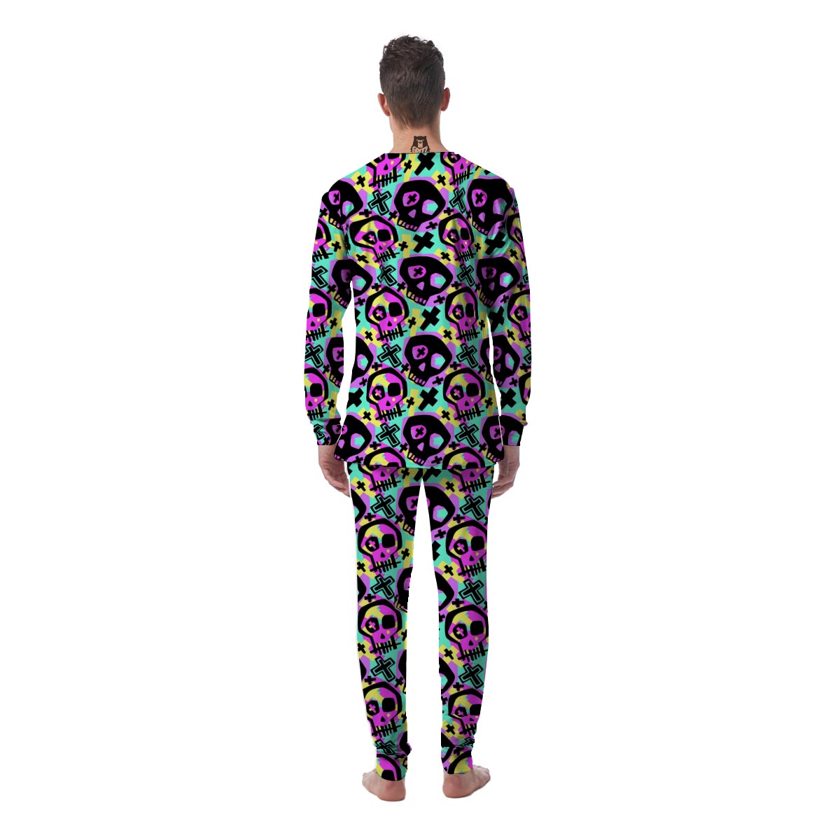 Graffiti Skull Men's Pajamas-grizzshop