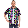 Graffiti Skull Men's Short Sleeve Shirt-grizzshop