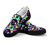 Graffiti Skull Men's Slip On Sneakers-grizzshop