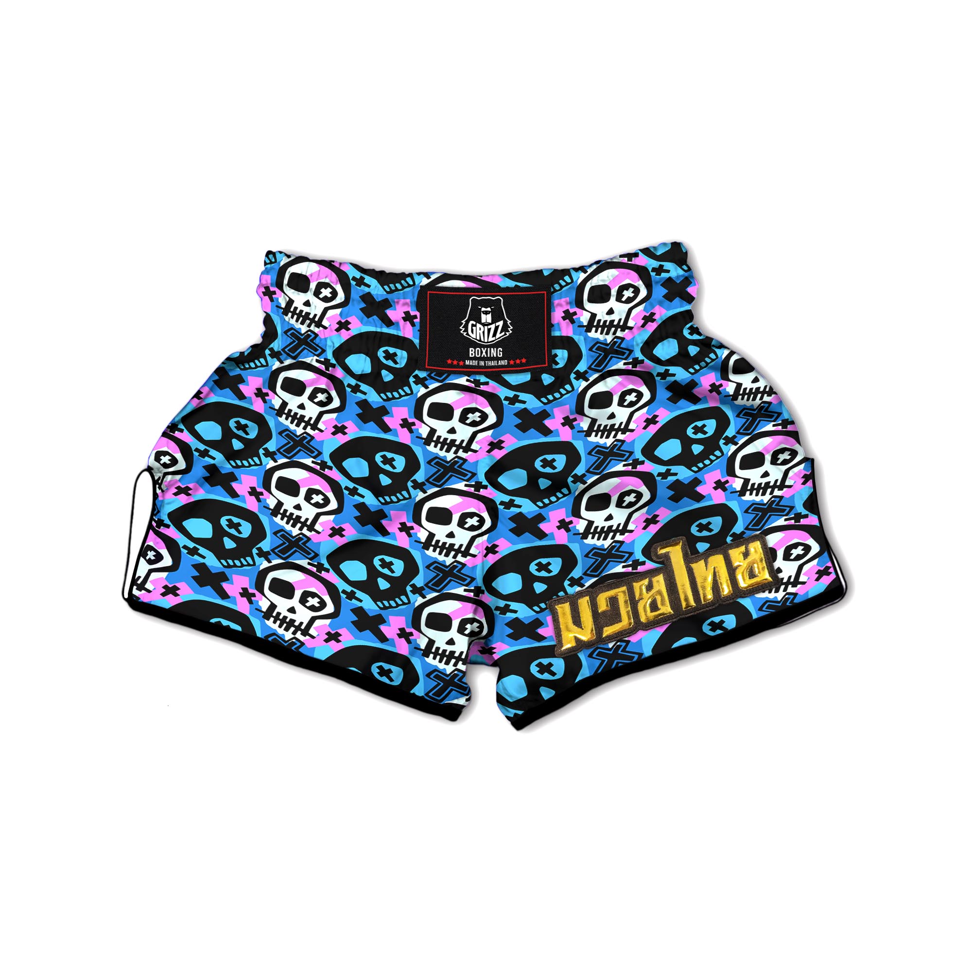 Graffiti Skull Muay Thai Boxing Shorts-grizzshop