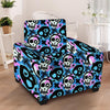 Graffiti Skull Print Armchair Cover-grizzshop