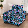 Graffiti Skull Print Armchair Cover-grizzshop