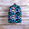 Graffiti Skull Print Backpack-grizzshop