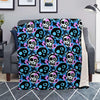 Graffiti Skull Print Blanket-grizzshop