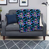 Graffiti Skull Print Blanket-grizzshop