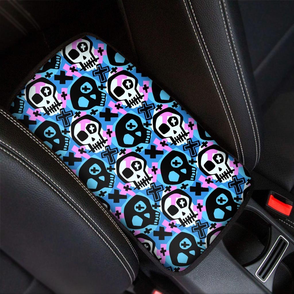 Graffiti Skull Print Car Console Cover-grizzshop