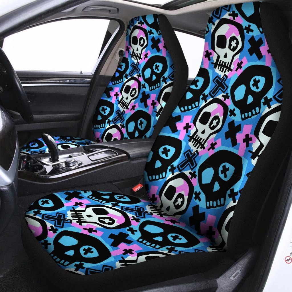 Graffiti Skull Print Car Seat Covers-grizzshop