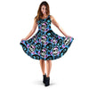 Graffiti Skull Print Dress-grizzshop