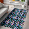 Graffiti Skull Print Floor Mat-grizzshop