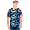 Graffiti Skull Print Men T Shirt-grizzshop