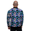 Graffiti Skull Print Men's Bomber Jacket-grizzshop