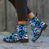 Graffiti Skull Print Men's Boots-grizzshop