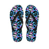 Graffiti Skull Print Men's Flip Flops-grizzshop