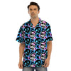 Graffiti Skull Print Men’s Hawaiian Shirt-grizzshop