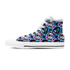 Graffiti Skull Print Men's High Top Shoes-grizzshop