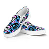 Graffiti Skull Print Men's Slip On Sneakers-grizzshop