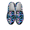 Graffiti Skull Print Men's Slip On Sneakers-grizzshop