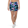 Graffiti Skull Print Mini Skirt-grizzshop