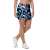 Graffiti Skull Print Mini Skirt-grizzshop