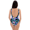 Graffiti Skull Print One Piece Swimsuite-grizzshop