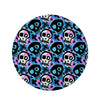 Graffiti Skull Print Round Rug-grizzshop