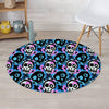 Graffiti Skull Print Round Rug-grizzshop