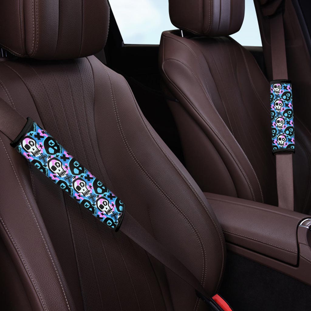 Graffiti Skull Print Seat Belt Cover-grizzshop