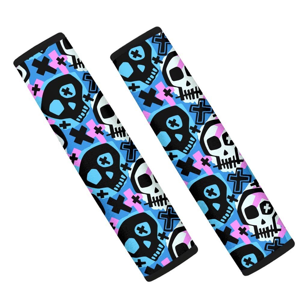 Graffiti Skull Print Seat Belt Cover-grizzshop