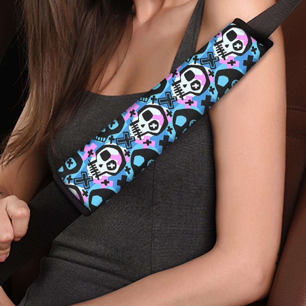 Graffiti Skull Print Seat Belt Cover-grizzshop