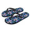 Graffiti Skull Print Women's Flip Flops-grizzshop