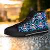 Graffiti Skull Print Women's High Top Shoes-grizzshop