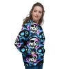 Graffiti Skull Print Women's Hoodie-grizzshop