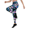 Graffiti Skull Print Women's Leggings-grizzshop