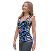 Graffiti Skull Print Women's Tank Top-grizzshop