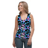 Graffiti Skull Print Women's Tank Top-grizzshop