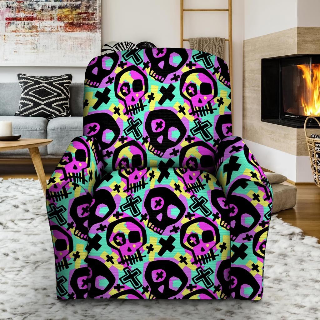 Graffiti Skull Recliner Cover-grizzshop