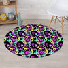 Graffiti Skull Round Rug-grizzshop