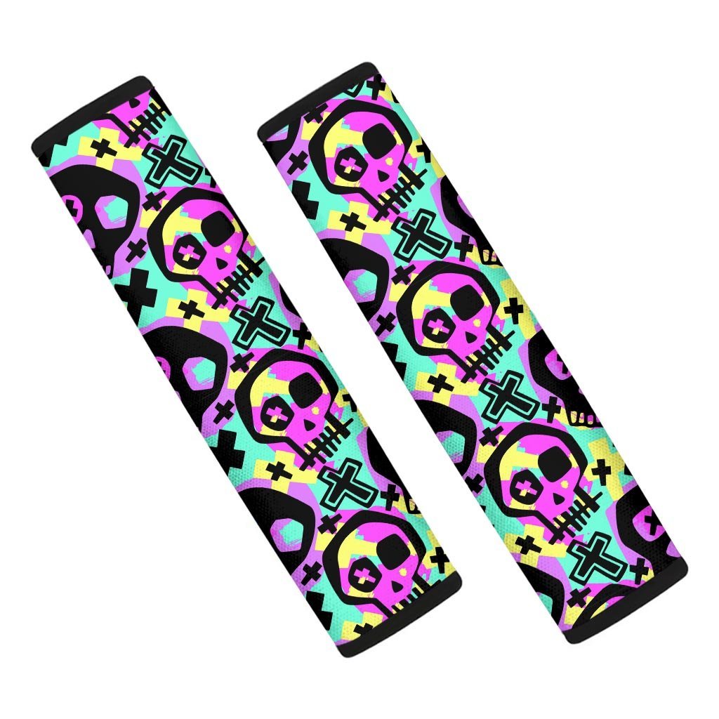 Graffiti Skull Seat Belt Cover-grizzshop