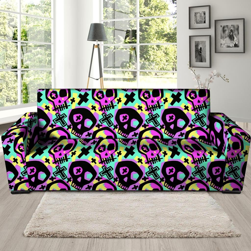 Graffiti Skull Sofa Cover-grizzshop